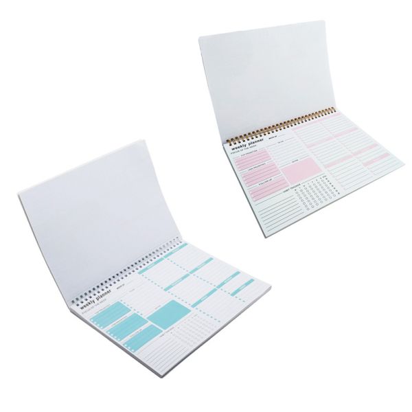 Sublimation B5 PET Cover Spiral Coils Weekly Planner Blank Schedule Book For Heat Press