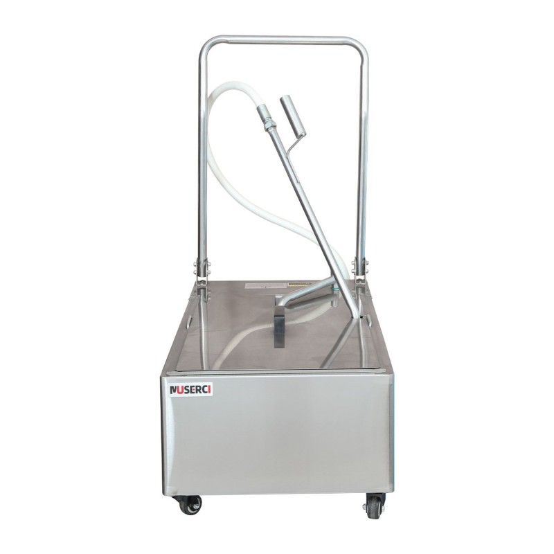 Commercial Portable Fryer Oil Filter Machine 48L Capacity 220V 550W