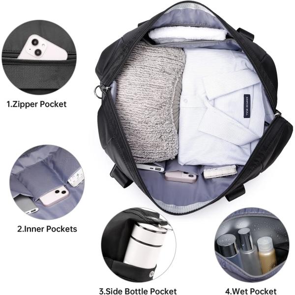 600D Polyester Sports Waterproof Gym Bag With USB Charging Port