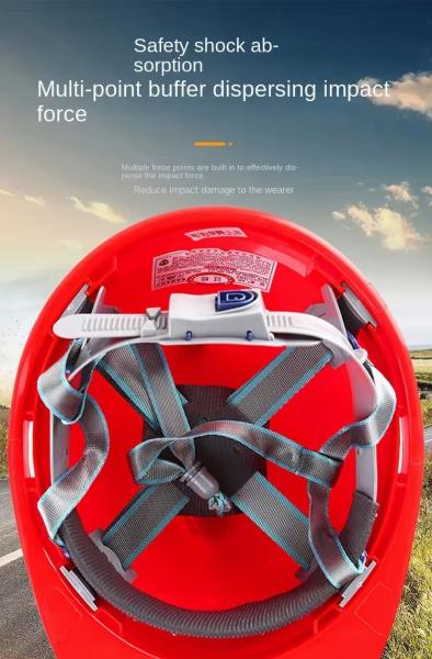 Safety Helmet V Shaped Breathable ABS Anti Smashing Breathable Construction Site Thickening Wholesale Customizable