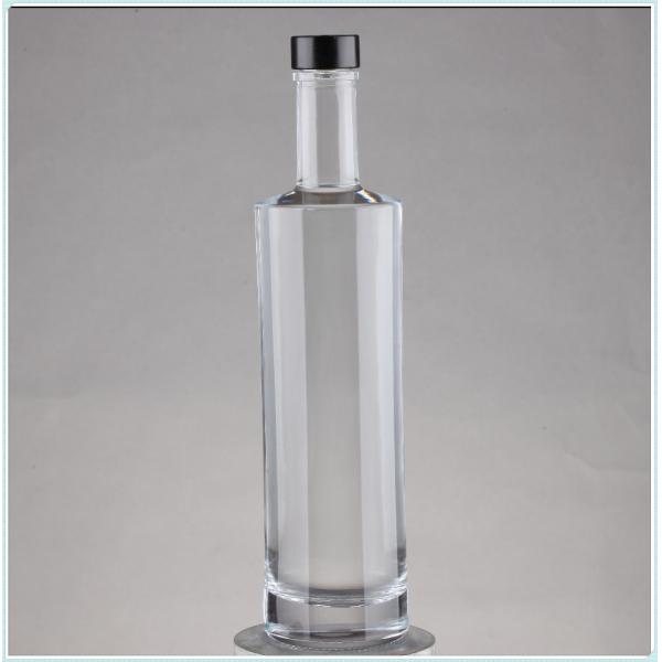 Clear Empty Hot Stamping Super Flint Glass Liquor Bottles with Cork 75cl Capacity 750ml