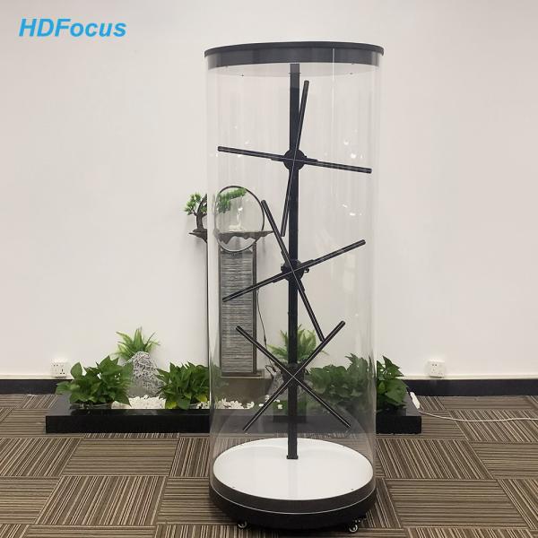 3D Hologram LED Fan Projector Splicing Cylindrical Hologram Human Cabinet Advertising Display