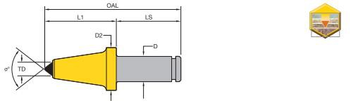 48mm Impact Resistant Conical Pick For Coal Mining / Rock Drilling