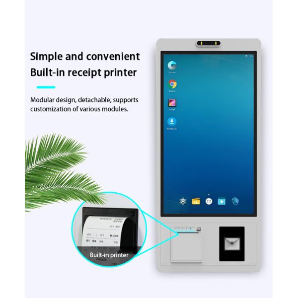 OEM Factory 23.6 Inches Windows Wall Mounted Smart Ordering Kiosk Customization Kiosk with POS Space