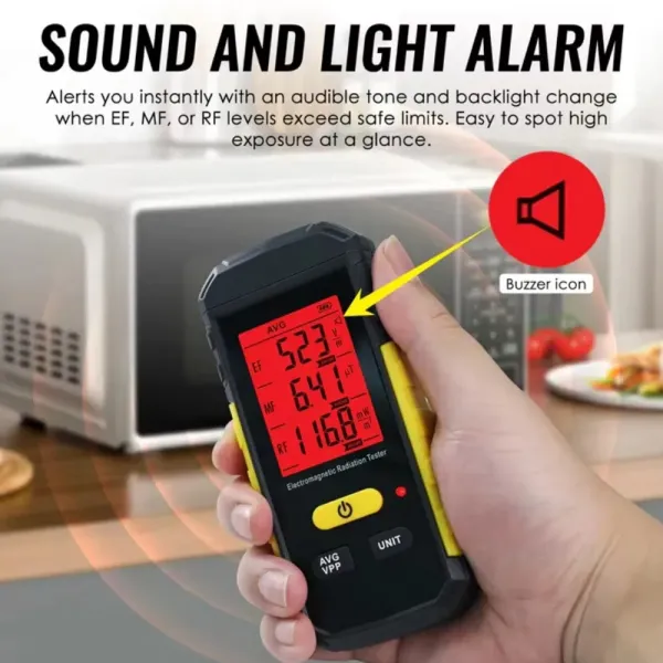 WT3125 Portable Emf Radiation Detector RF 0.01~300MW/M² Detection