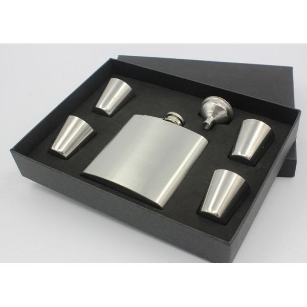 Pretty Kitchen Household Items 4 Cups 1 Funnel 6 Oz Metal Hip Flask