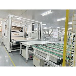 Heat Transfer Film Fully Automatic Roll Flute Paper Thermal Film Sheet Hot Press Dry Solar Module Production Line Laminating Machine