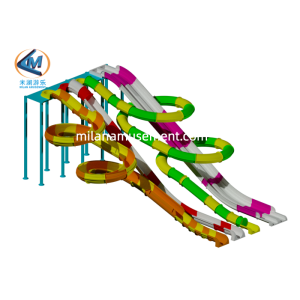 Adult Big Kid FRP Water Park Slide Customizable Design Aquatic Recreation