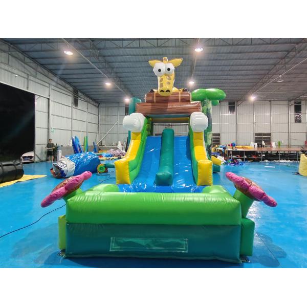 На улице подскакивающий дом с горками джунгли животные надувный подскакивающий замок с горками комбинированные двойные горки для аренды