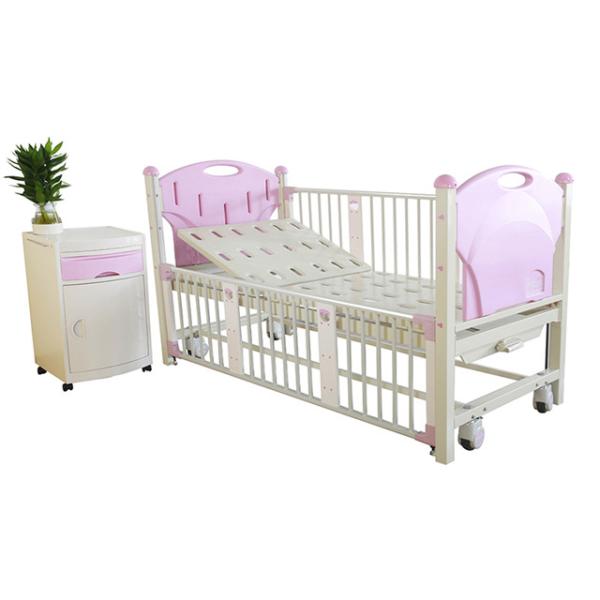 Manual One Crank ABS Detachable Child Hospital Bed Electro Coating
