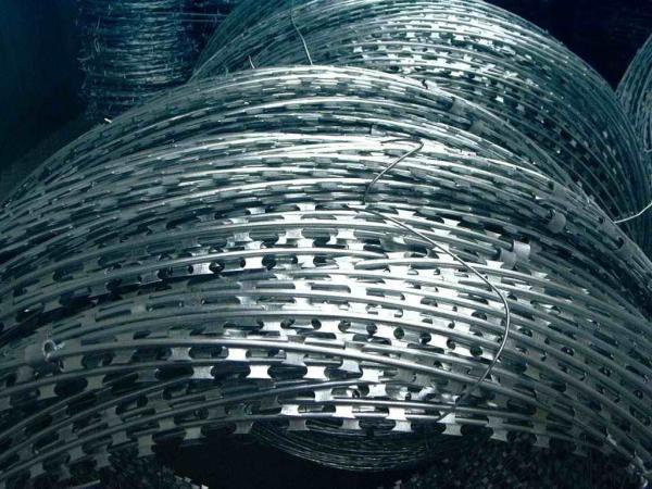 Security Protected Electric Razor Barbed Wire Welded Mesh Rolls For Fence