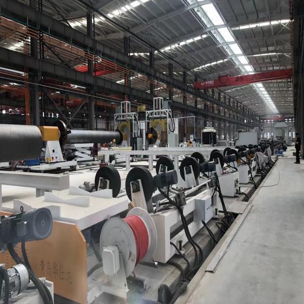 Computerized 508-1620mm Insulated Steel Pipe Production Line with Turnkey Project for PUR Spray & PE Wrapping