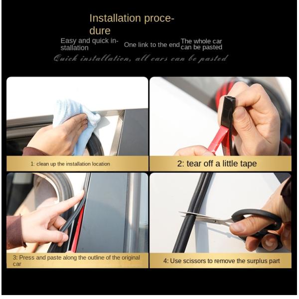 Type I EPDM Self-adhesive Door and Window Sealing Strips for Wind, Warmth, Collision, and Sound Insulation