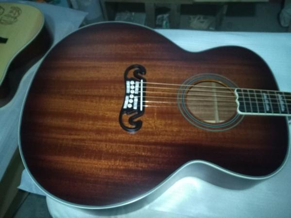 43 Jumbo satin finishing acoustic guitar hand made mahogany wood color acoustic guitar