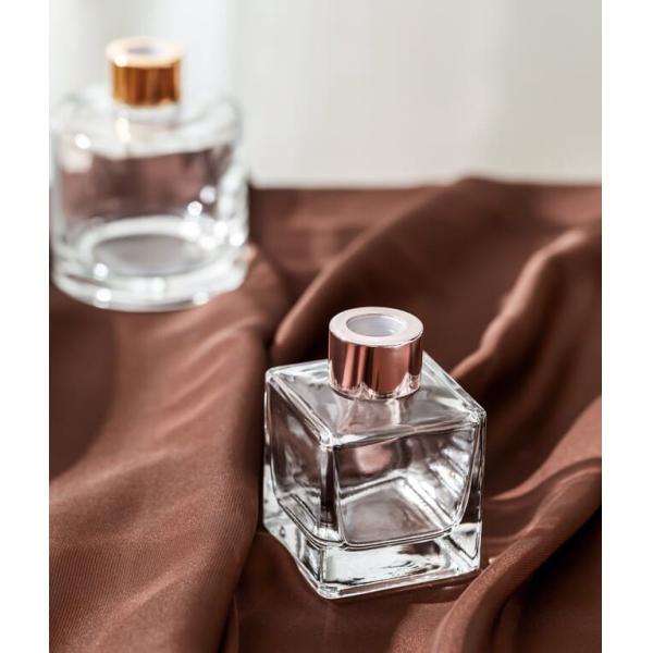 Square Perfume Reed Diffuser Glass Bottles 100ML Machine Blown