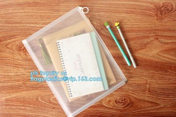 Underwear Bra Packaging Bag With Slider Zipper Ring Holder, creative stationery pvc plastic bag with slider, slider zipp