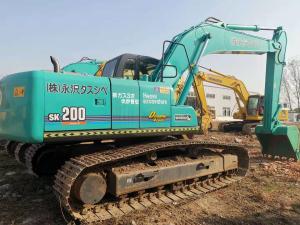 Máquina escavadora usada de 0.8m3 SK200-6 esteira rolante de 20 toneladas
