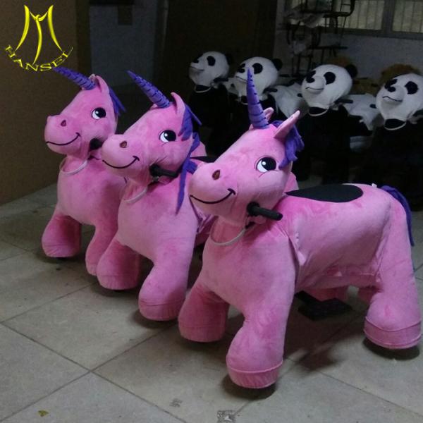 Hansel  shopping mall animal electric ride on walking plush unicorn ride in mall coin ride