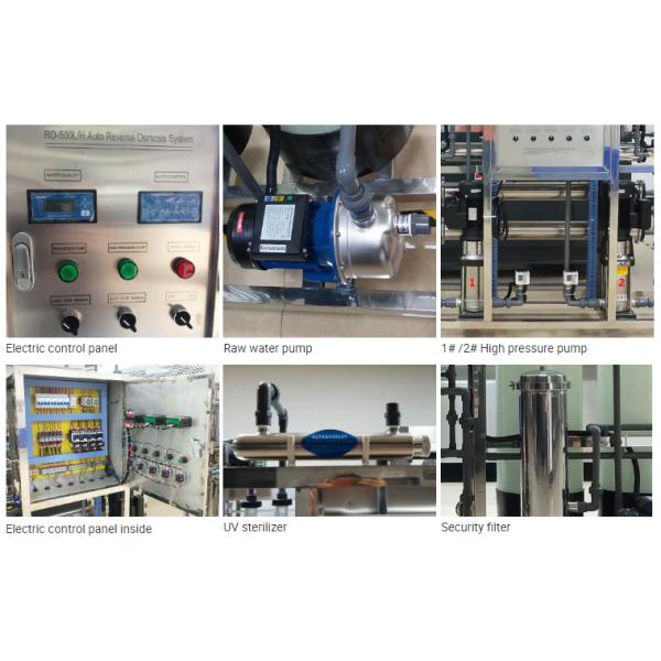 500LPH Industrial Water Filters Ultrapure RO Purification Water Treatment Plant For Dialysis / Laboratory / Cosmetic