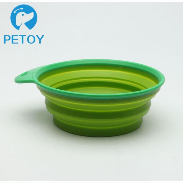 Commercial Foldable Plastic Pet Bowls / Collapsible Dog Bowl Silicone