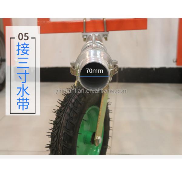 Gardening Metal Movable Farmland Irrigation Truck with Heavy Rain Gun Sprinkler and Garden Hose Reels