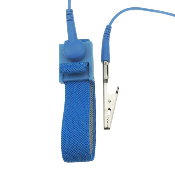 PA6 Plastic Buckle 4MM Snap Conductive Fiber ESD Wrist Strap