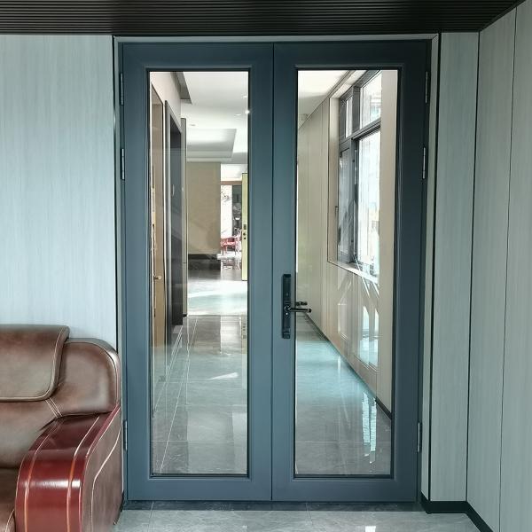 Bestseller Porta de Casamento Francês de Alumínio de Quebra Termal com Triplex de Vidro