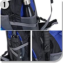 50l Lightweight Water Resistant Hiking Backpack For Climbing Camping Touring