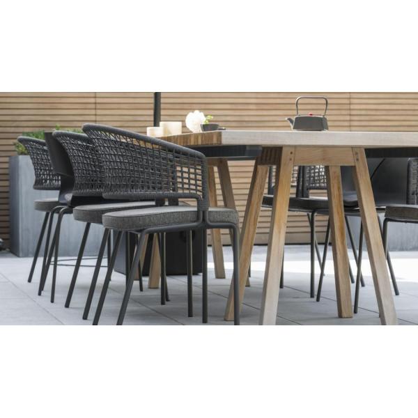 Outdoor Rattan Dining Arm Chair for High End Villa Furniture in Modern Fashion Design