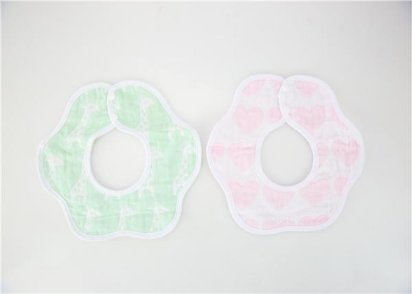 2pk Jacquard Milk Feeding Bibs , Wipeable Baby Boy Dribble Bibs High Wter Asorption