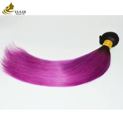 Rosa suave Ombre Tecelagem Extensões de cabelo Restos retos