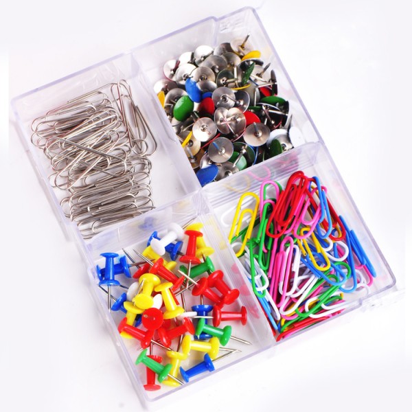 Wholesale customized OEM reliable quality pushpin rubber bands office supply desk set