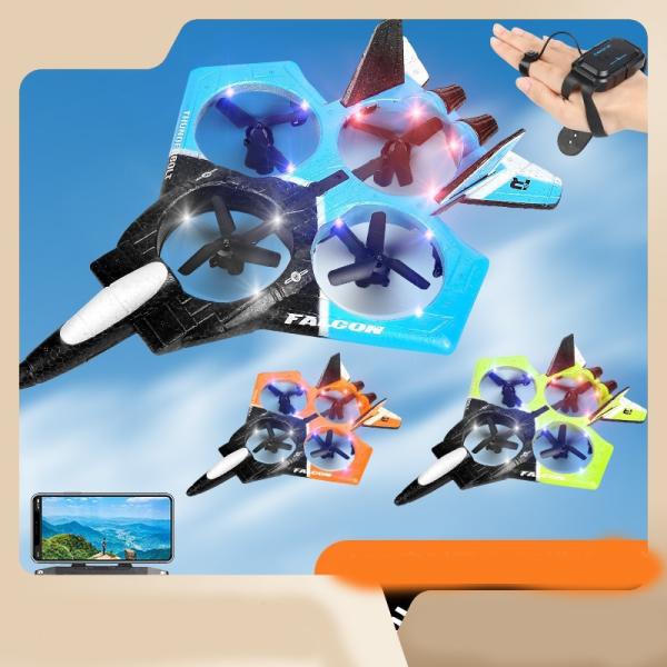 RC Aircraft Foam UAV Model Glider Fixed Wing Combat Aircraft Colored LED Children Play Toy Plane