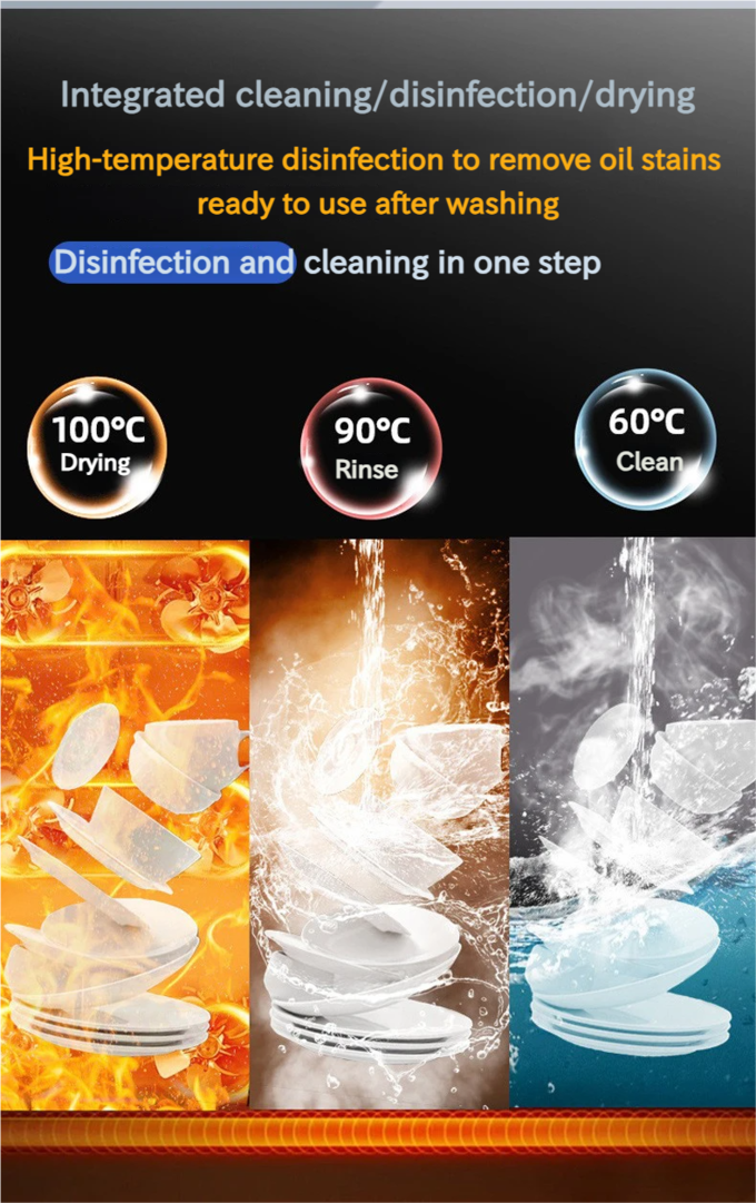 SUS304 Stainless Steel Commercial Dishwasher Multi Function Tableware Cleaning Machine