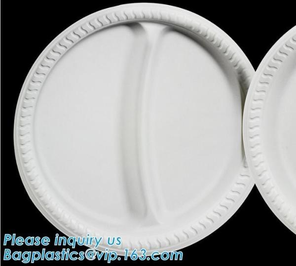 Eco-Friendly biodegradable compostable sugarcane bagasse 7inch food plate,disposable bagasse sugarcane plate 9inch pack