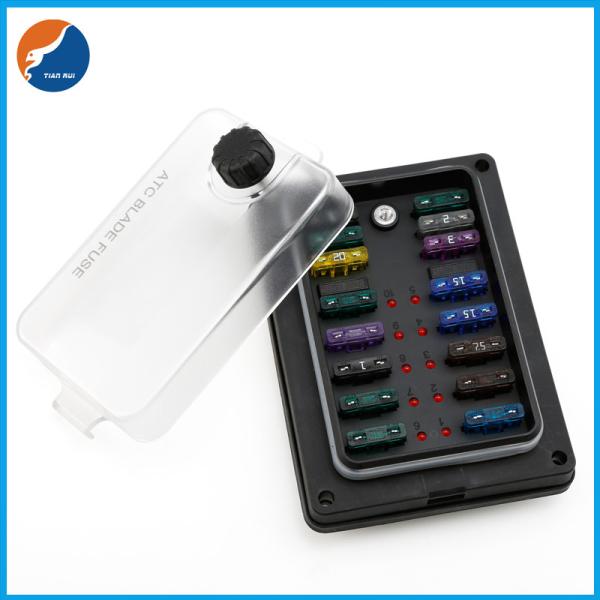 Marine Automotive Car Auto ATC ATO Blade Fuse Box Block LED Waterproof 10 Way Fuse Holder