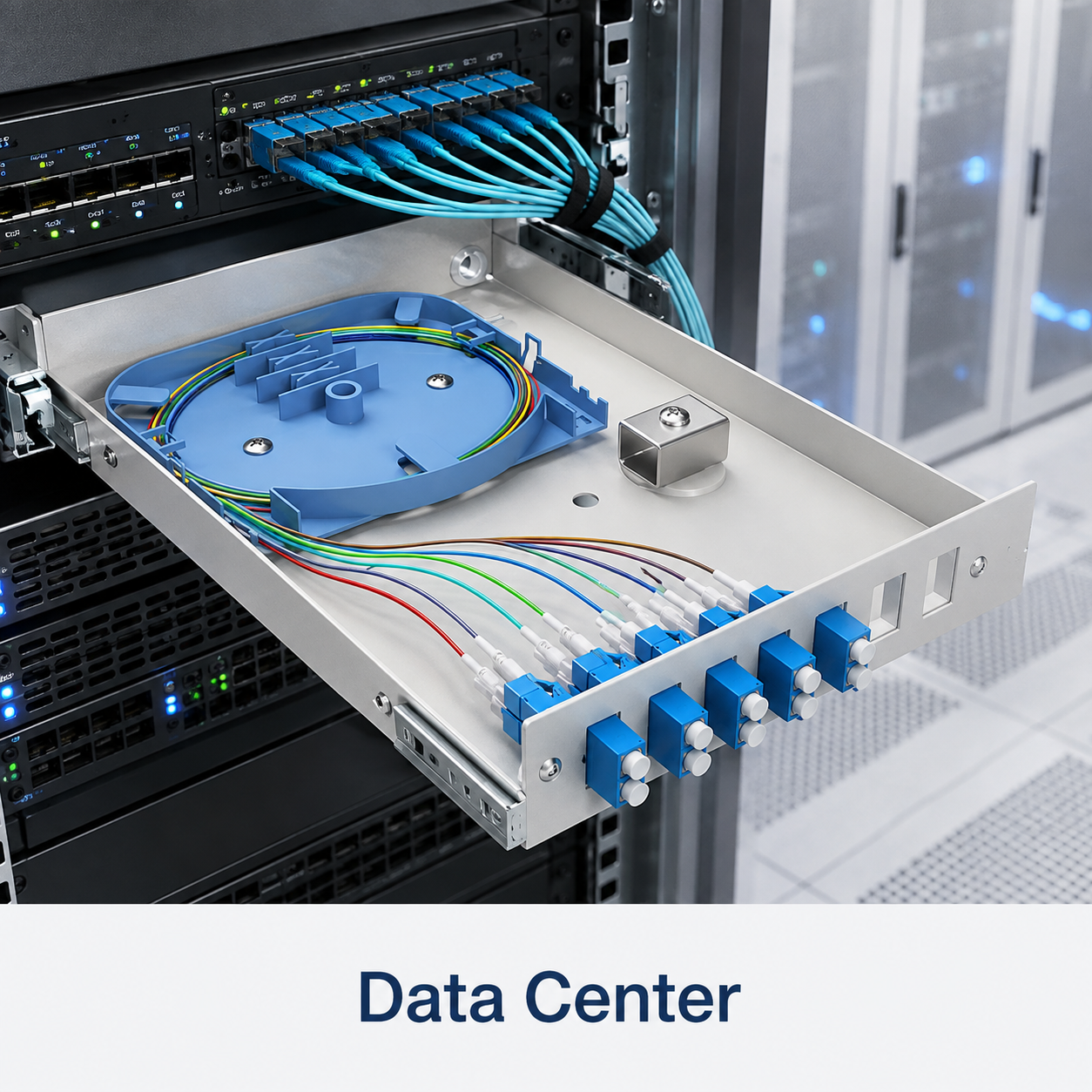 6 port lc fiber patch panel，6 Port LC Fiber Patch Panel Compact Fiber Optic Distribution Cable Management Panel Data Center Telecom Network