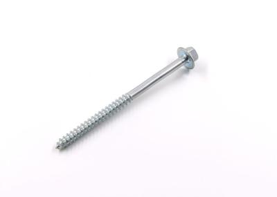 Zinc Plated Q195 Steel Wood Screws , Flange Hexagon Head Wood Screws