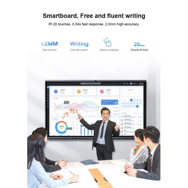 Экран цифров Whiteboard класса 32GB UHD 3840X2160 взаимодействующий