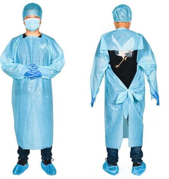 Blue 2/5/10PCS Disposable Protective Clothing, Medical Isolation Gowns, Blue Protective Coverall