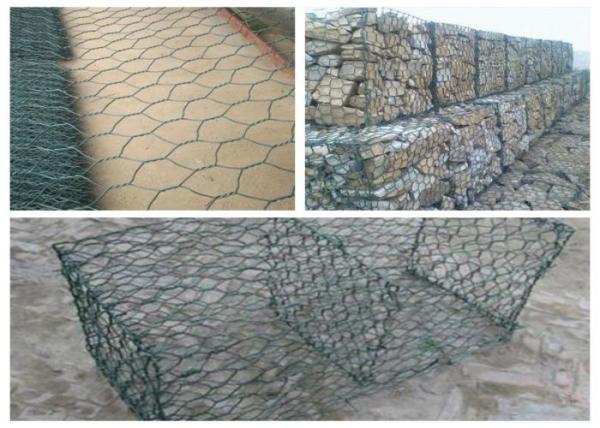 80x60mm Hexagonal Hole 3.2mm Iso 9001 Stone Filled Gabions