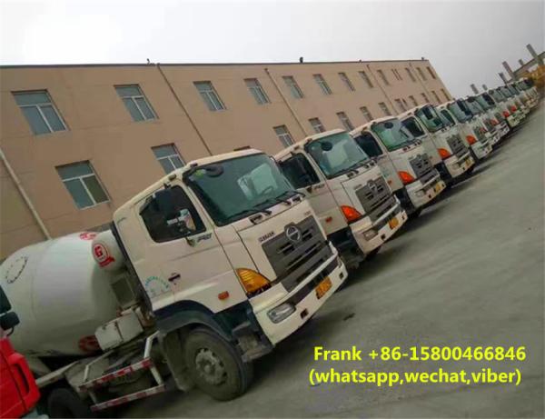 Durable Hino Concrete Mixer Truck Manual Transmission 12000 Kg Machine Weight