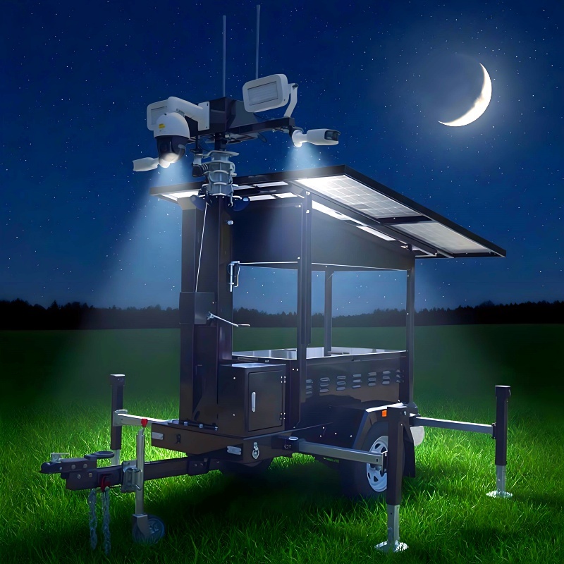 Lightweight Solar Powered Portable Light Towers Outdoor Event  Solar Light Tower for Sale 