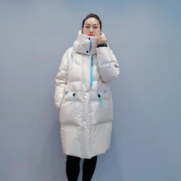 FODARLLOY F22534 Ladies Warm Hooded Cotton-padded Clothes Women Slim Long Winter Jackets Women Coats