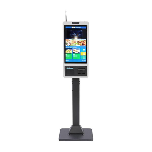 Heated Display Self Ordering Kiosk Restaurant Pos Kiosk For Cold Climate