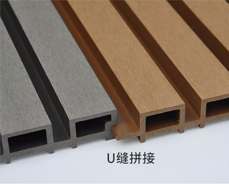Anti Static Outdoor Wall Panel 219mm Plastic Composite Wall Panels Grooved Exterior Cladding