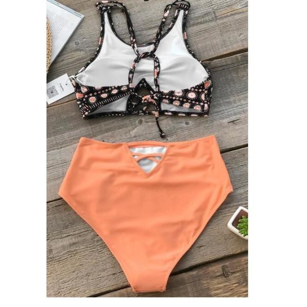 ORANGE BOHO TANK BIKINI