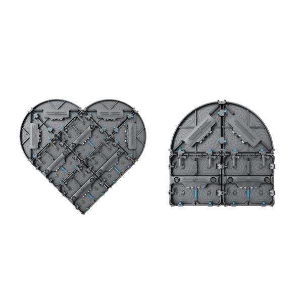 Indoor Heart-shaped Christmas Tree Shaped Rental LED Display Screen P1.953mm with 7680Hz Refresh Rate Customizable