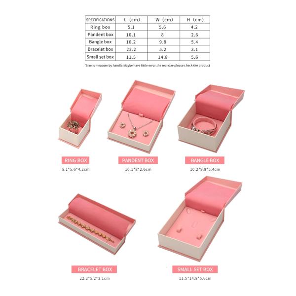 Pink Jewellery Packaging Boxes / Custom Cardboard Boxes For Crystal Packing