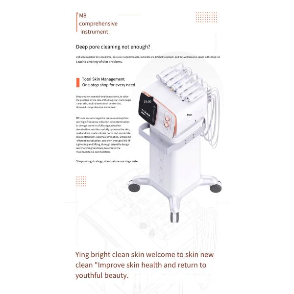Multifunctional Skin Care System Deep Cleaning 8 In 1 Microdermabrasion Machine